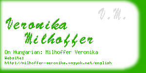 veronika milhoffer business card